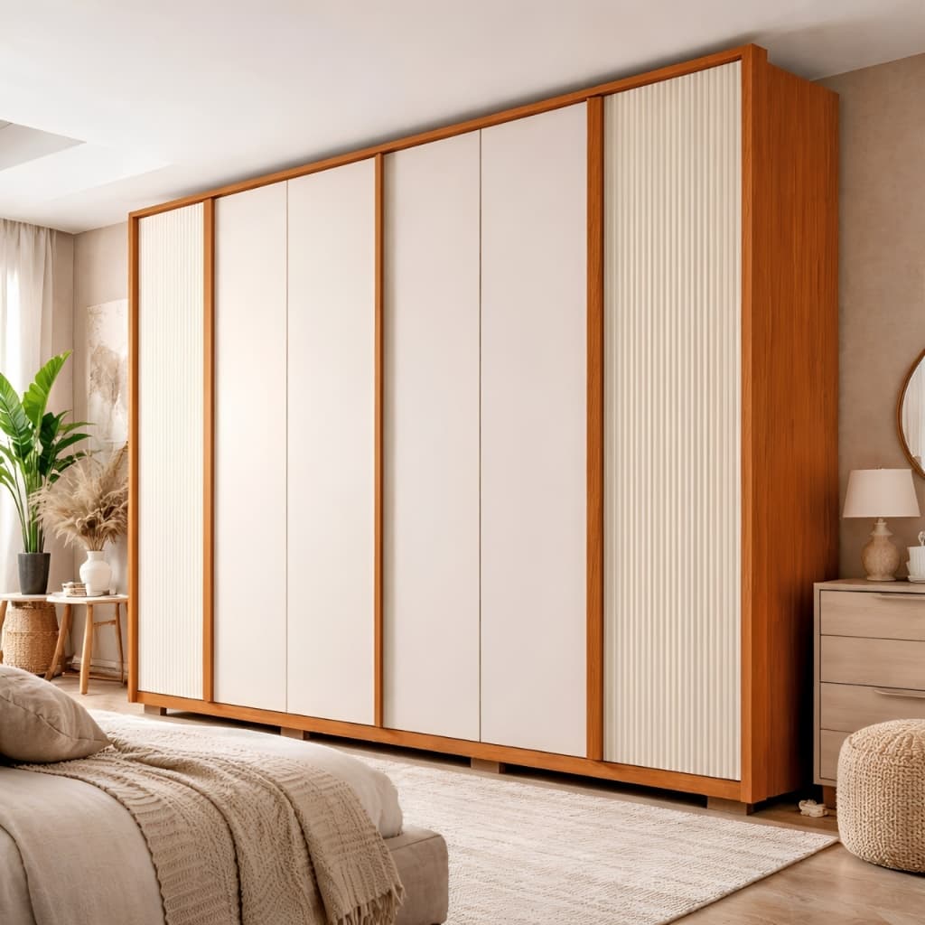 Guarda-Roupa Casal 6 Portas 4 Gavetas Topázio Caemmun