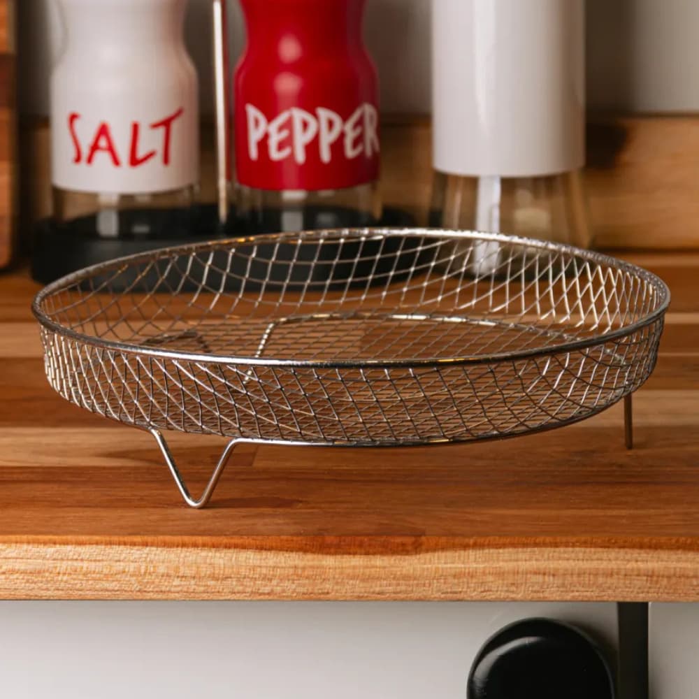 Suporte Para Air Fryer Empilhável Aço Inox Wolff Com Pé