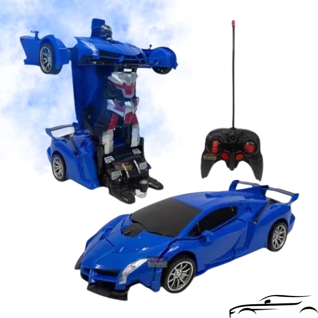 Brinquedo Carrinho Transforme Super Robô Lamborghini À PILHA Com Controle Remoto
