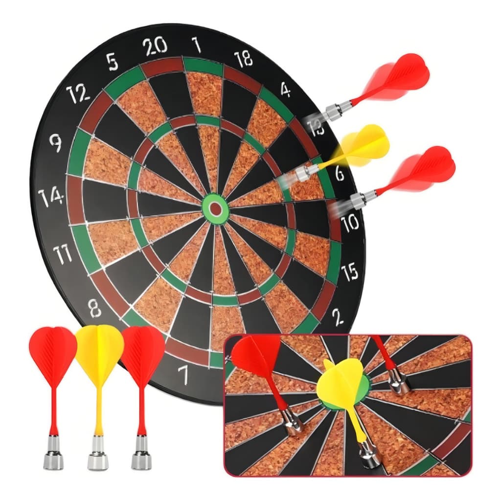 Jogo Dardos Profissional 40,5 Com Alvo Tabuleiro Magnético 6 Dardos