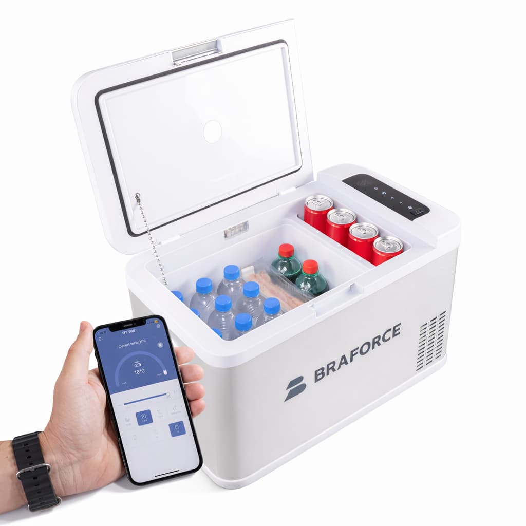 Geladeira Portátil 25 Litros Freezer -20c com Bluethooth e App - 12v 24v 110v 220v