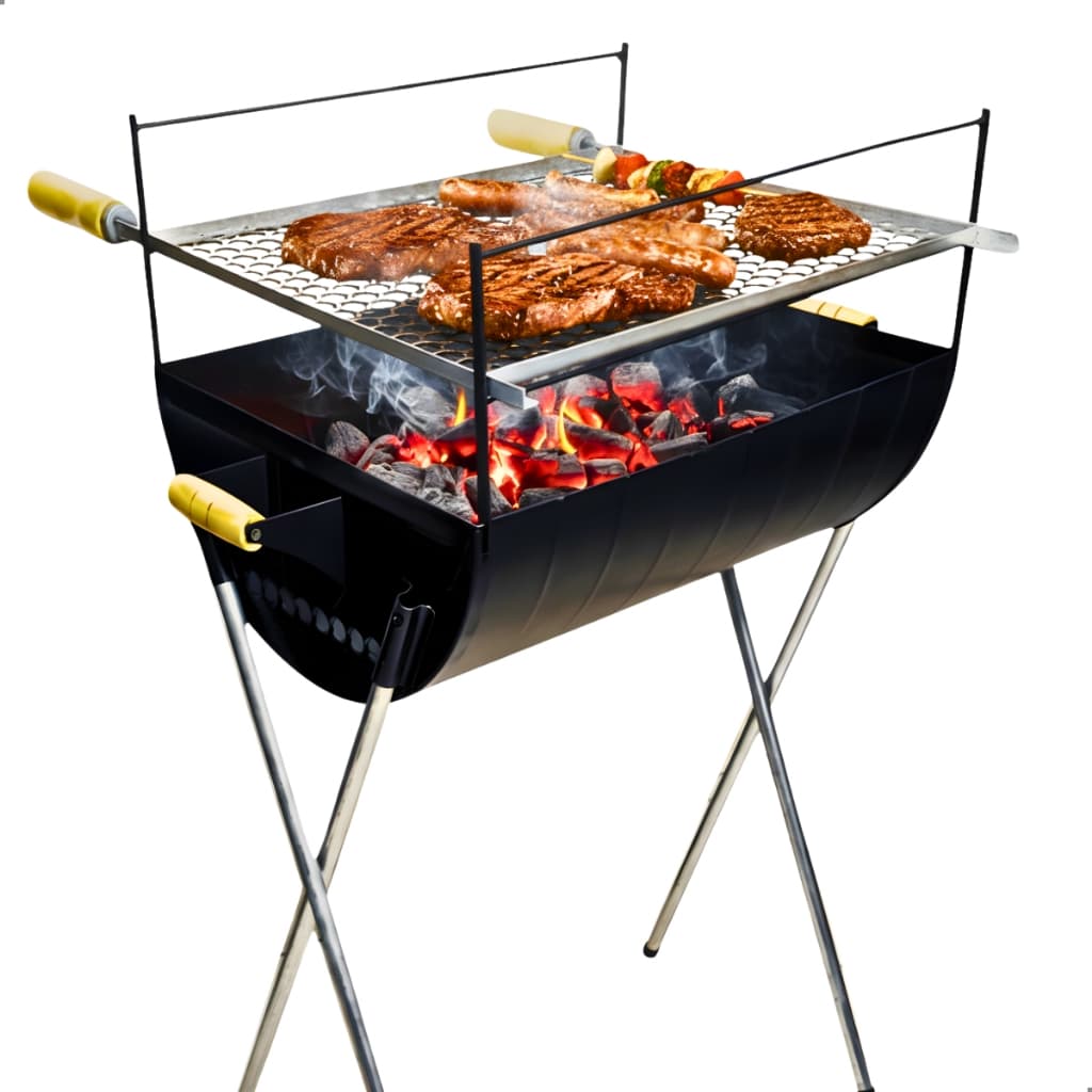 *PROMOÇÃO* Churrasqueira a Carvão Com Grelha Inclusa 96cm em Aço Carbono 3 Andares Grande Espetinho