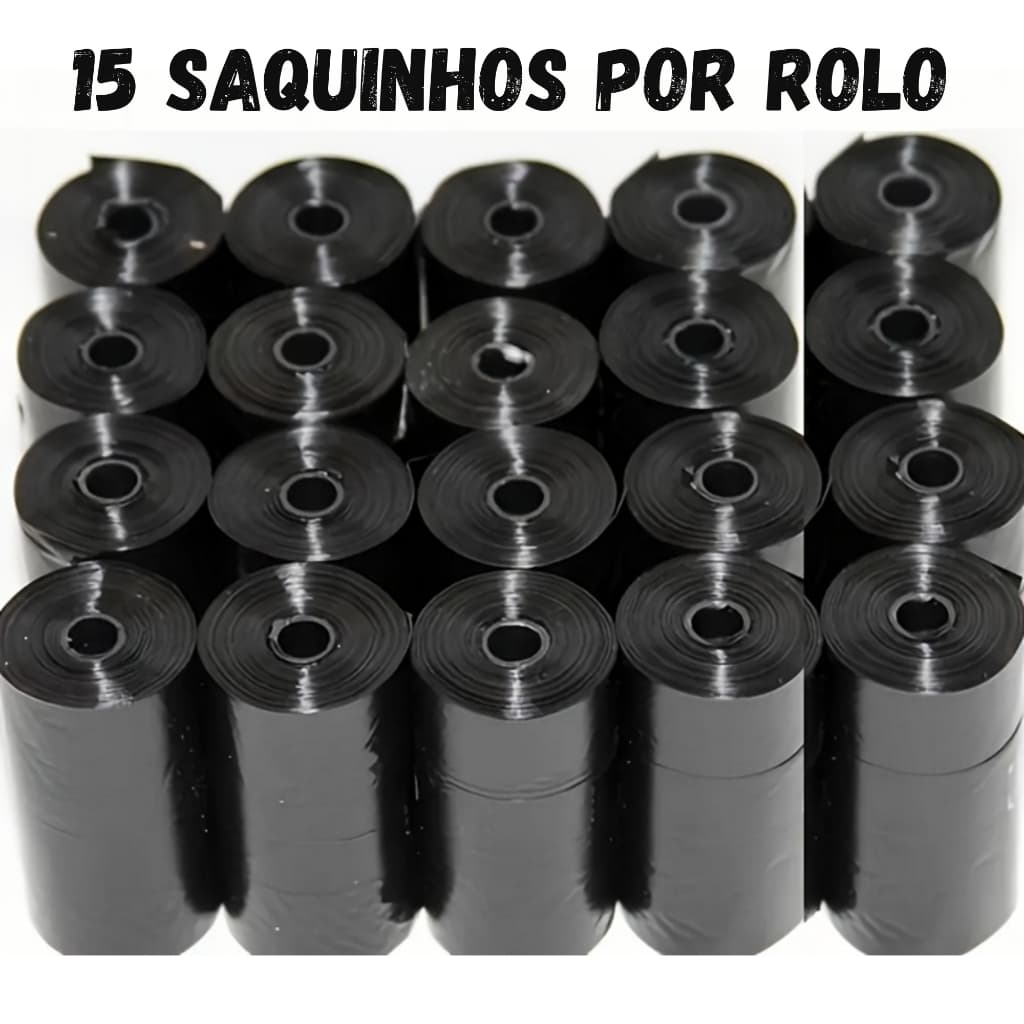 Saquinho Higiênico Pet Cata Caca Para Cachorro Kit 90 saquinhos 6 rolos