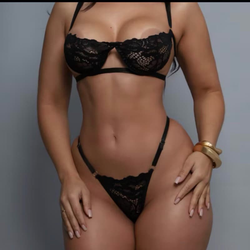 kit 2 e 3 conjunto gringa lingerie soutien renda meia taça detalhe tiras com aro calcinha fio dental