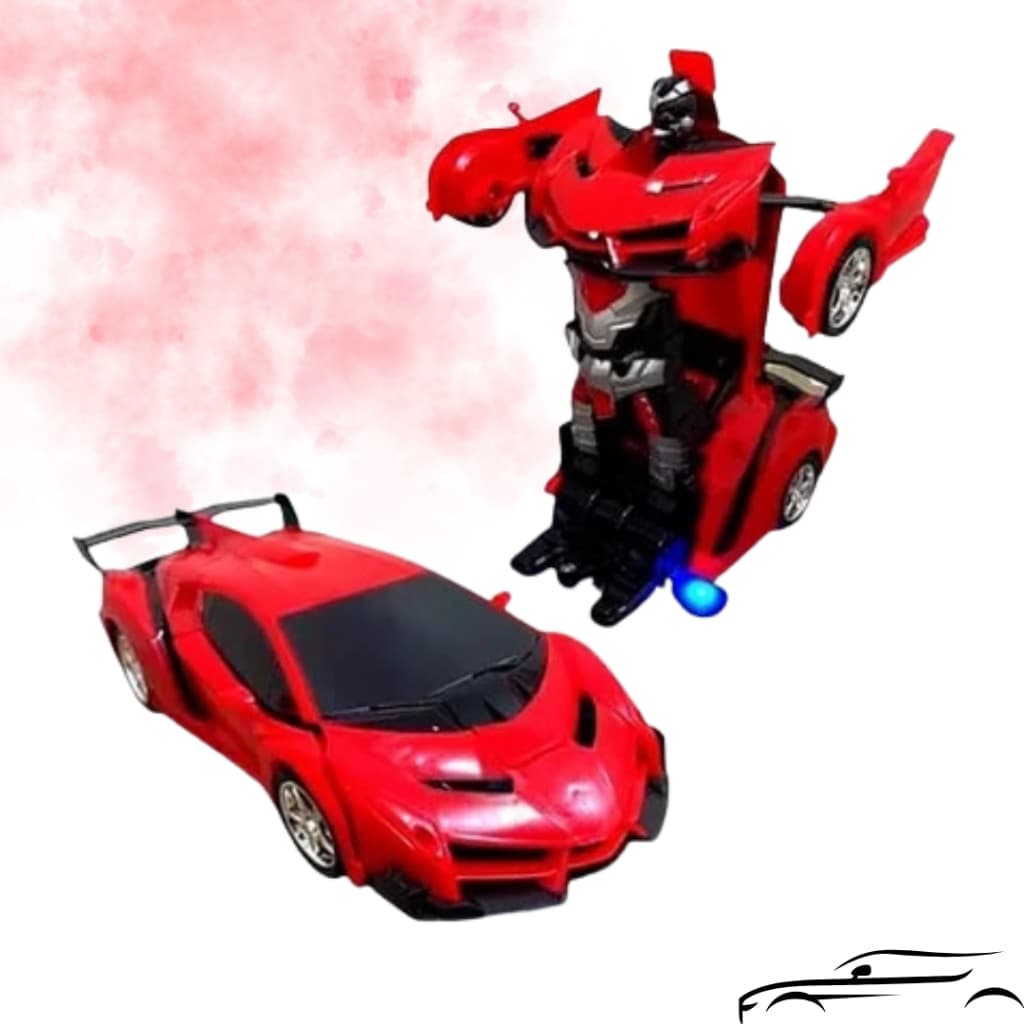 Brinquedo Carrinho Transforme Super Robô Lamborghini À Pilha Com Controle Remoto