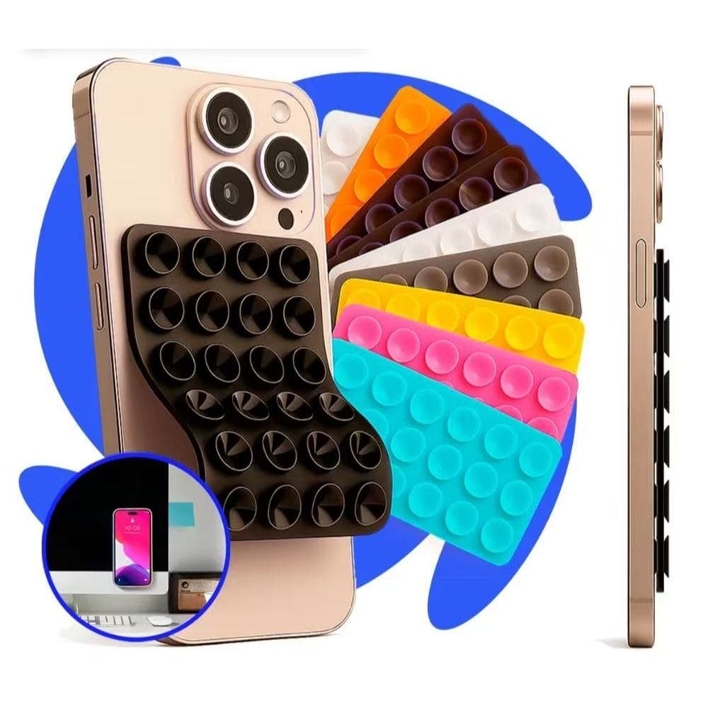 Suporte De Silicone Com Ventosa Para Celular Duplas Ventosas