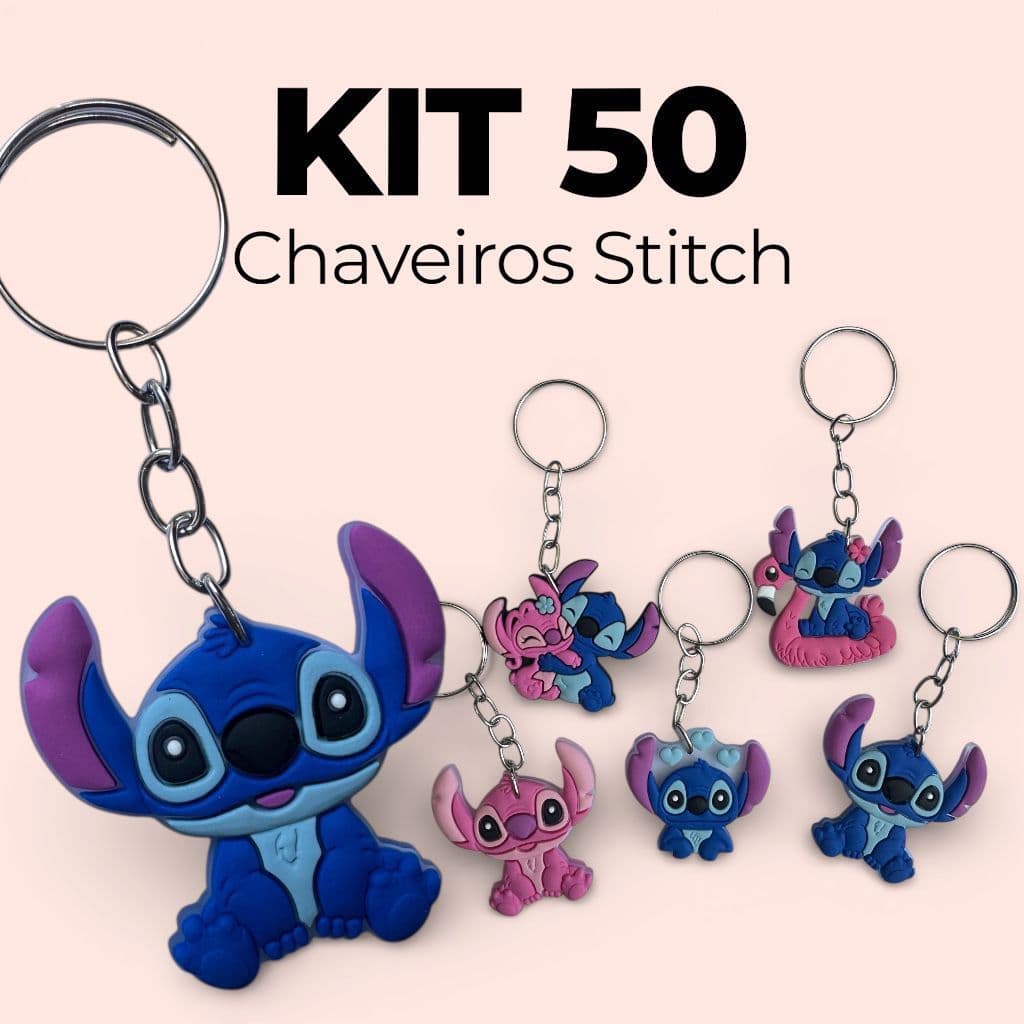Kit Chaveiro Stitch  Emborrachado Tema Festa Aniversario Lembrancinha  10 a 50