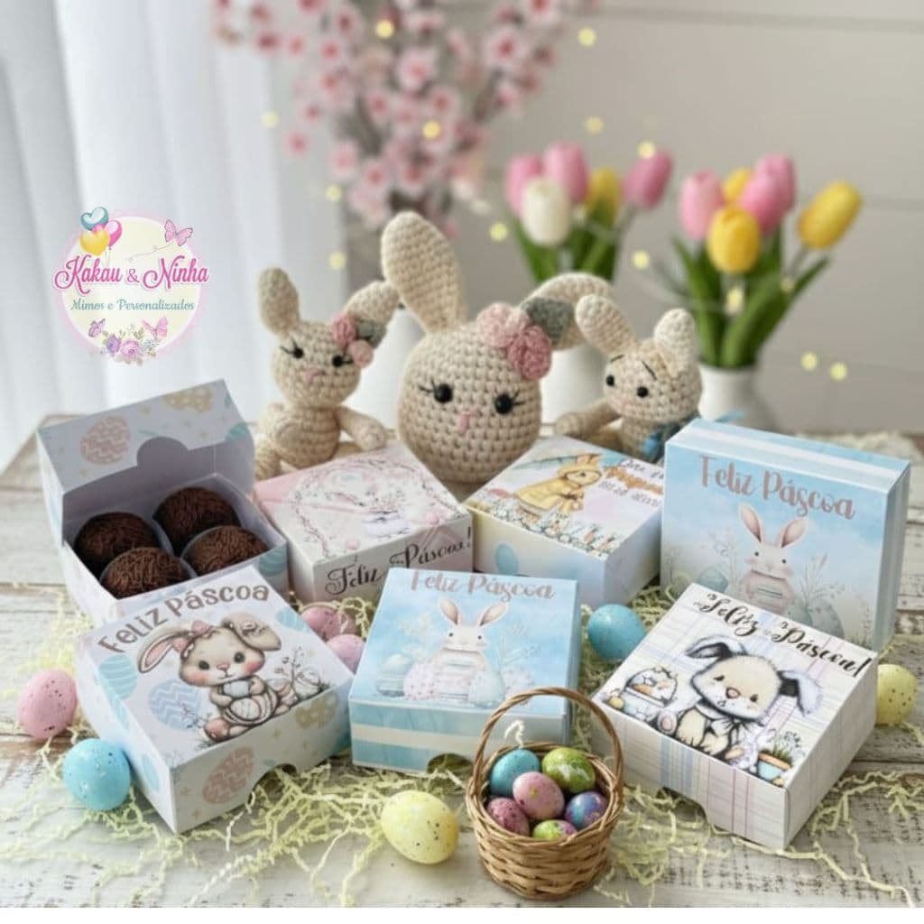 Envio Imediato-10 Caixa 4 doces de Páscoa lembrancinha ,embalagem para ovinhos, bombons trufas.