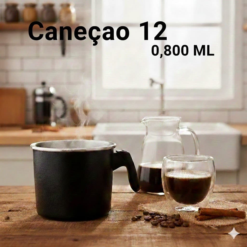 Canecão, Fervedor Reforçado Craqueado C. Baquelite Nº12 (800 ml)
