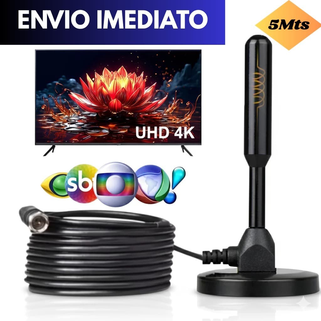 Antena Digital para TV | Imagem HD e Instalação Fácil | Alta Sensibilidade e Alcance