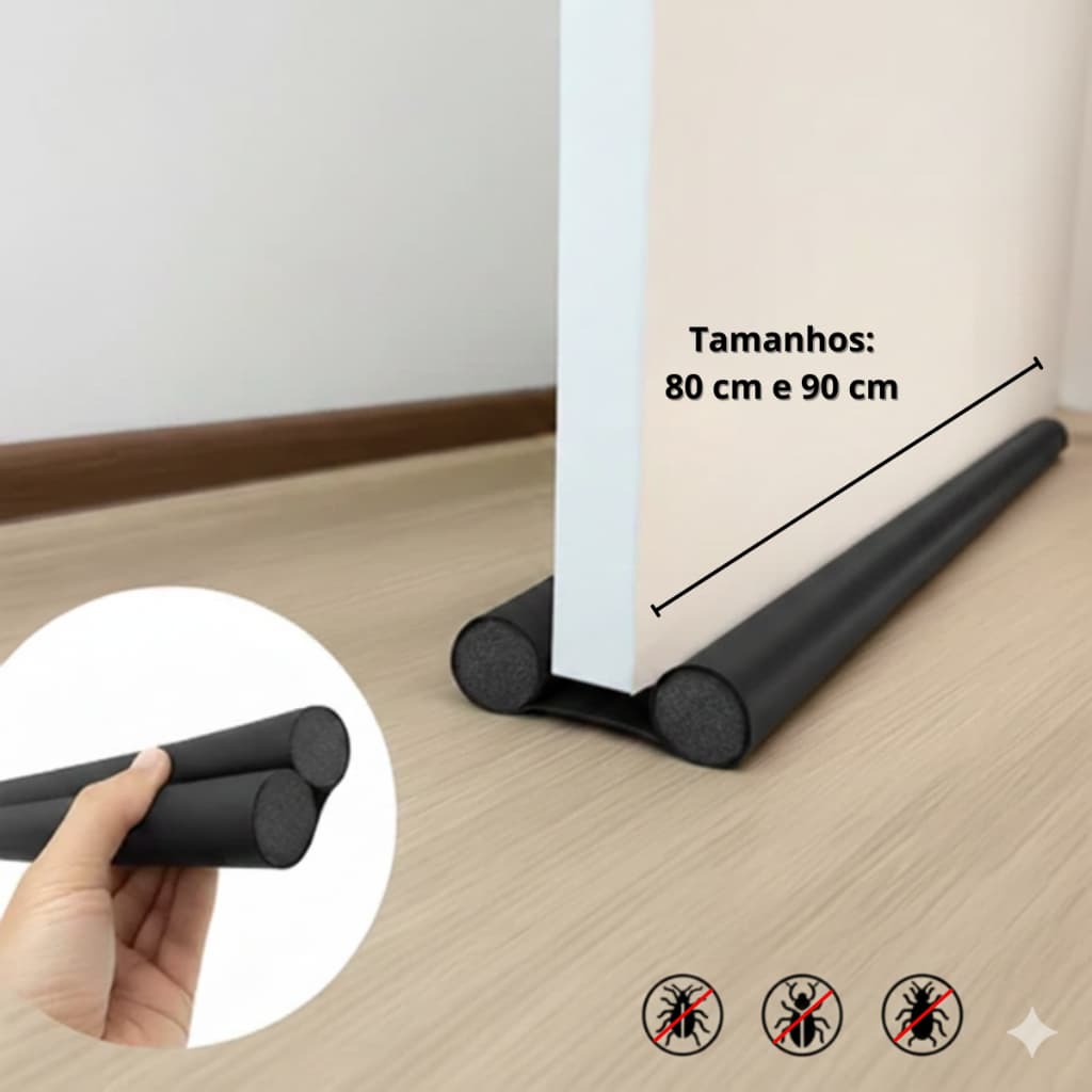 Veda Porta Madeira Vidro Protetor Impermeavel Couro Ajustavel