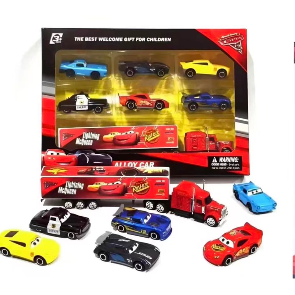 Kit  Carrinhos Cars Relâmpago McQueen Metal Diecast Miniatura Infantil Coleção//n-0139