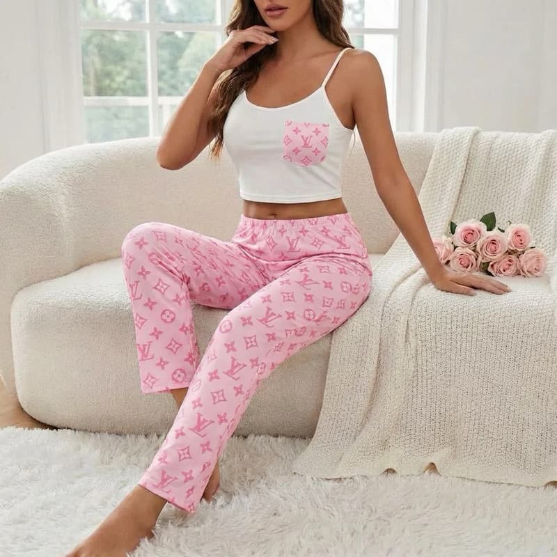 Pijama Feminino Cropped + Calça Suede Tamanho Único Estampado Blogueira Baby Doll