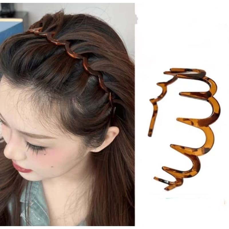 Melhor Faixa Cabelo Acrílica Marrom Prática Tubarões Jóias Para Pentear Dentes