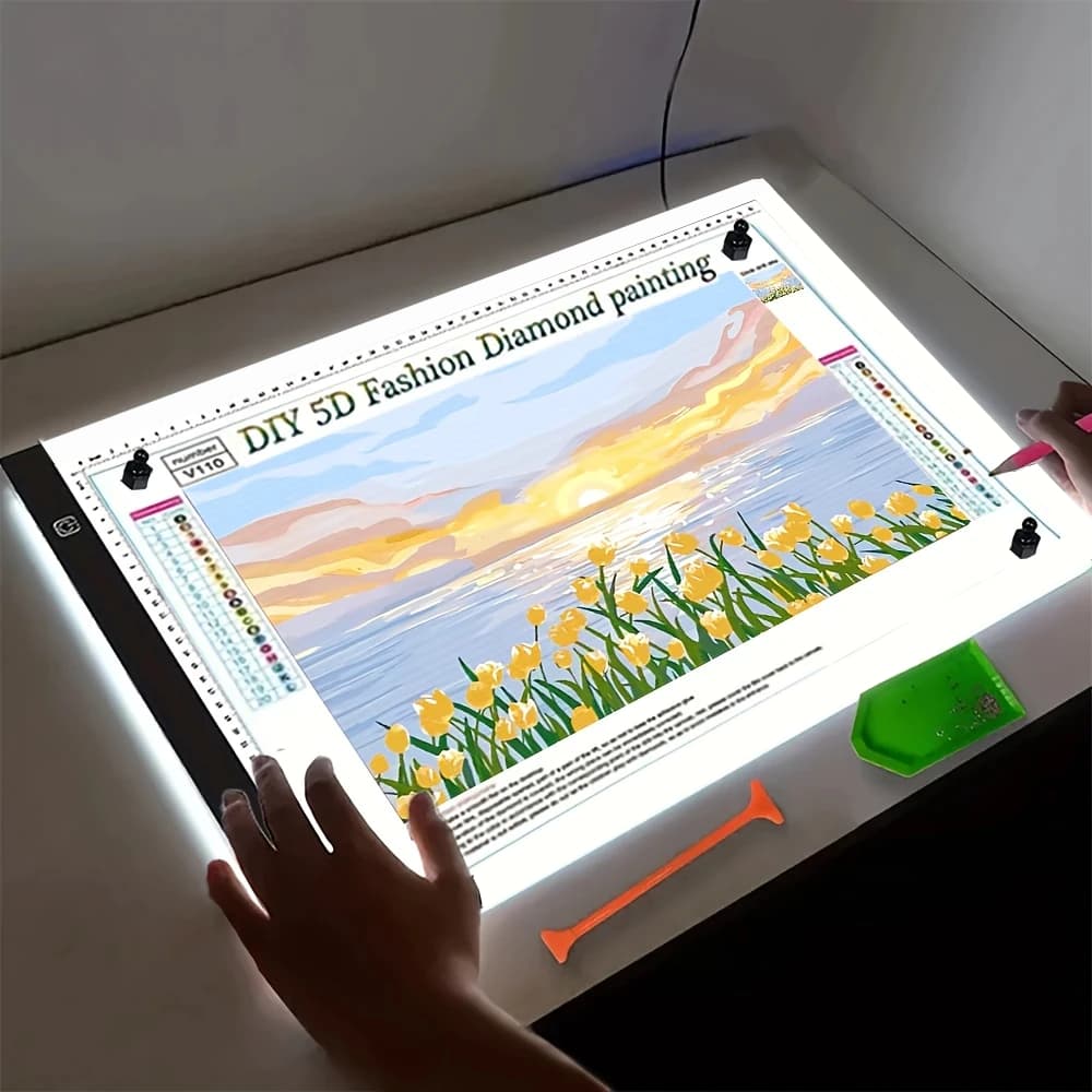 Mesa De Led Luz Branco Desenho Transposição A4 Profissional