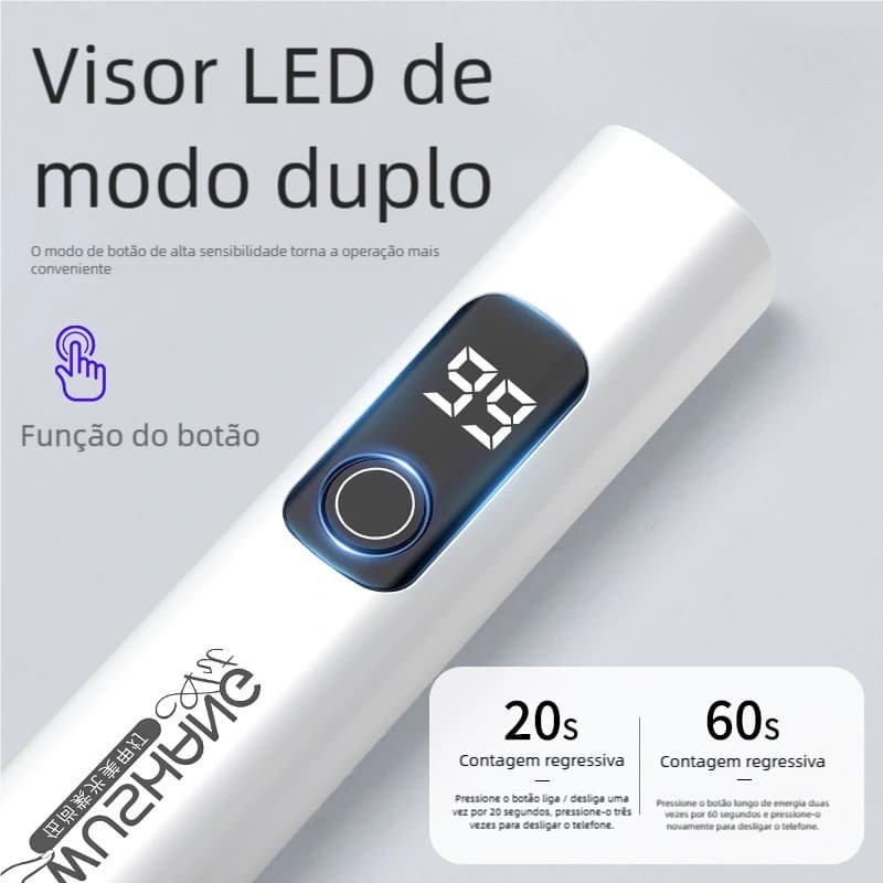 Mini Lâmpada Secadora de Unhas Portátil - LED UV Quick para Ferramentas de Manicure