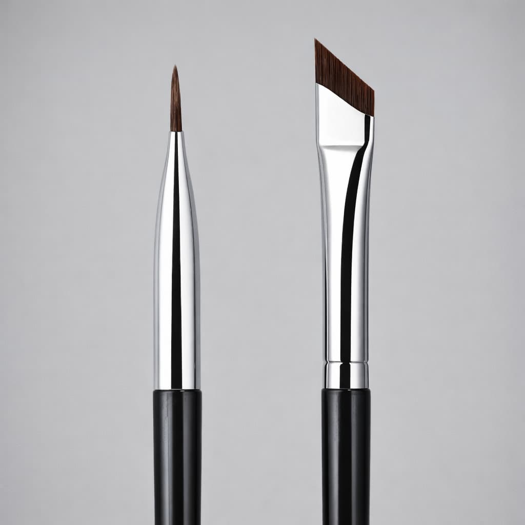 Pincel de Maquiagem Ultrafino para Sobrancelhas Chanfrado de Precisão para Delineador Sombra e Olhos