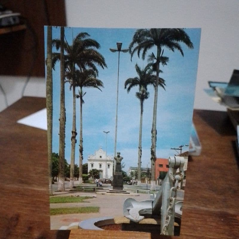 Cartão Postal Antigo - Vila Velha ES - Praça da Bandeira