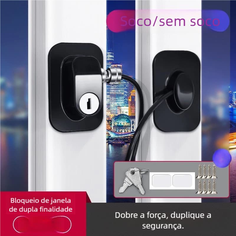 Trava de Segurança Infantil sem Furo Reutilizável - Para Geladeira e Armários