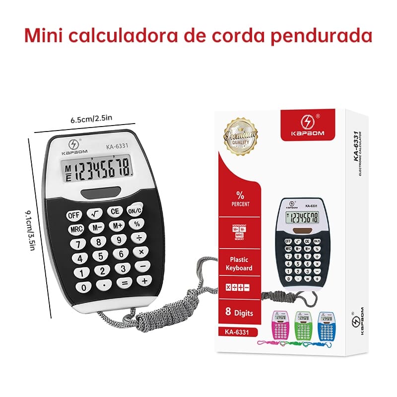 Lanyards portáteis promocionais para crianças de 8 dígitos palm on electronic gift calculator