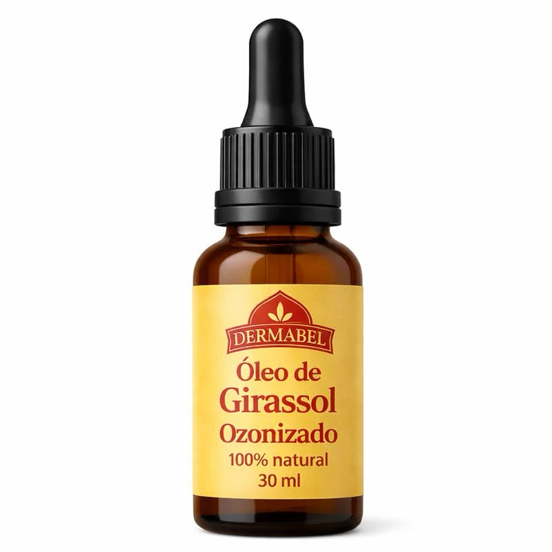 Óleo de Girassol Ozonizado 30ml – Combate Estrias, Manchas e Espinhas e Restaurador da Pele Dermabel