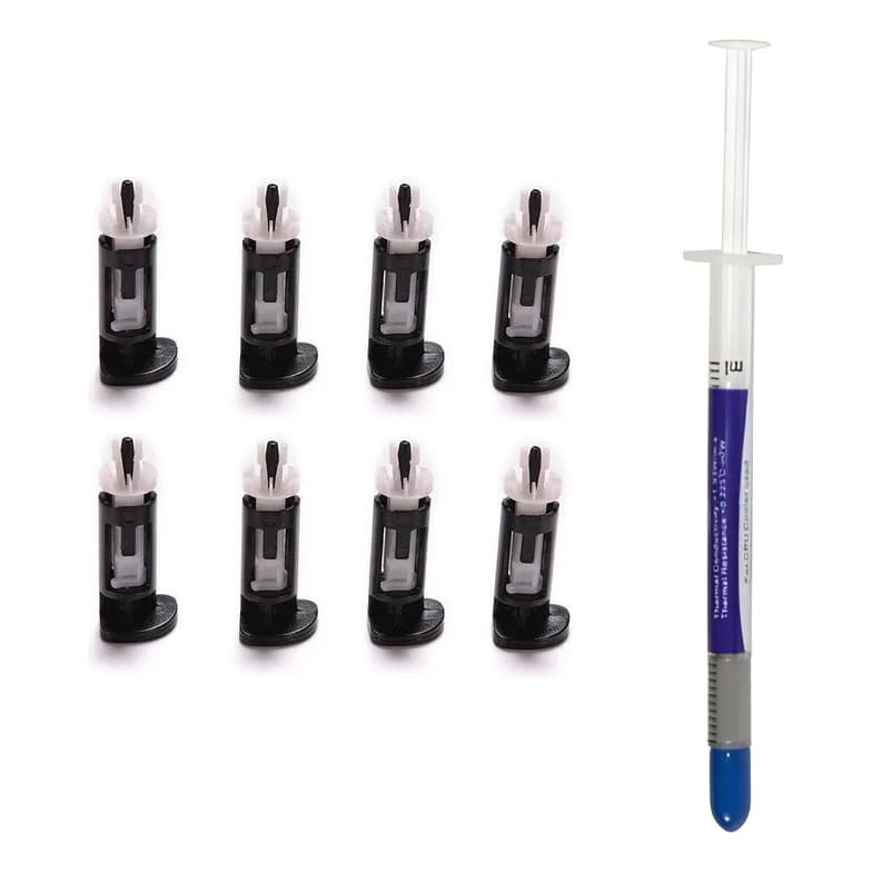 Trava Pino Kit Com 8 Peças E Uma Pasta Térmica Prata