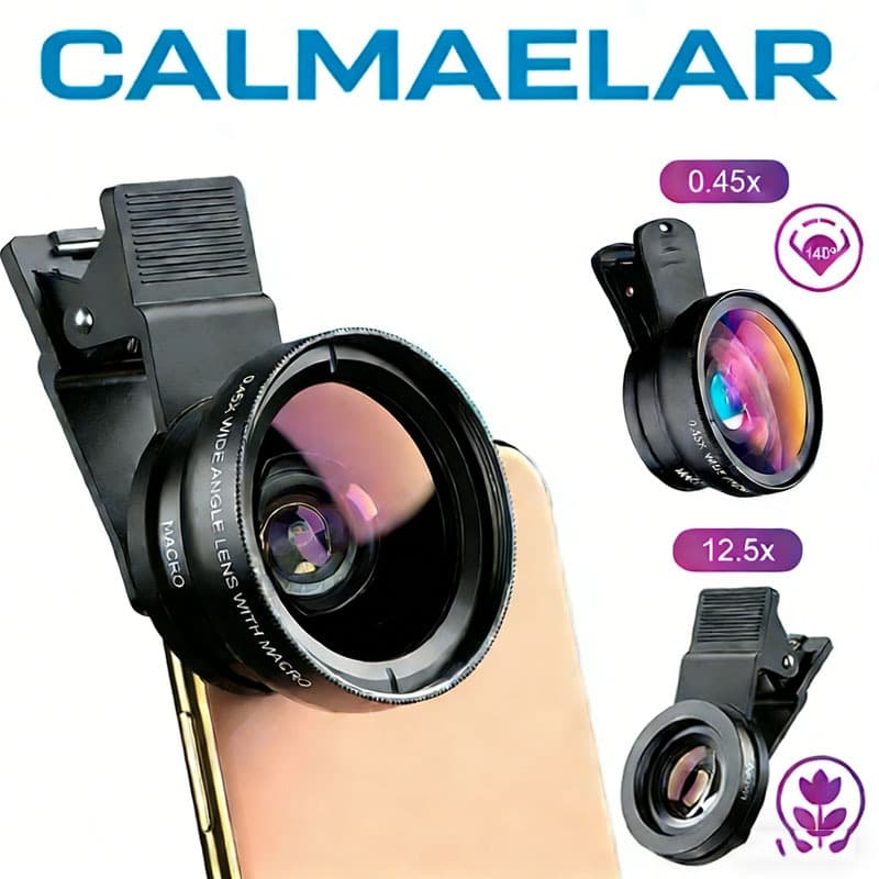 GS 2 Em 1 Lente Celular Macro para Celular Foto Fotografia 12.5x E Super Ângulo Amplo 0.45x Apexel