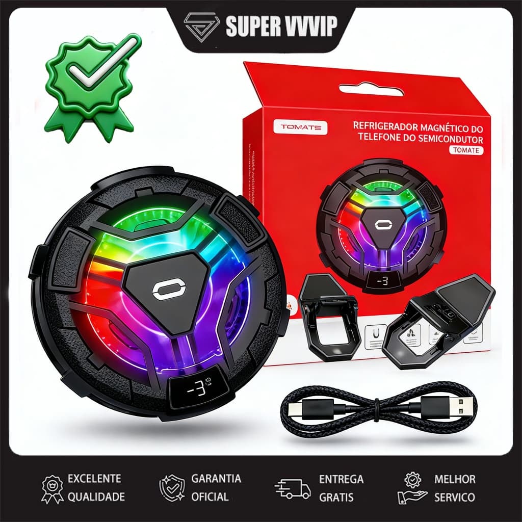 【Brasil Spot Sale】Cooler Magnético Gamer Semicondutor Resfriador De Celular RGB MagSafe Para iPhone Android