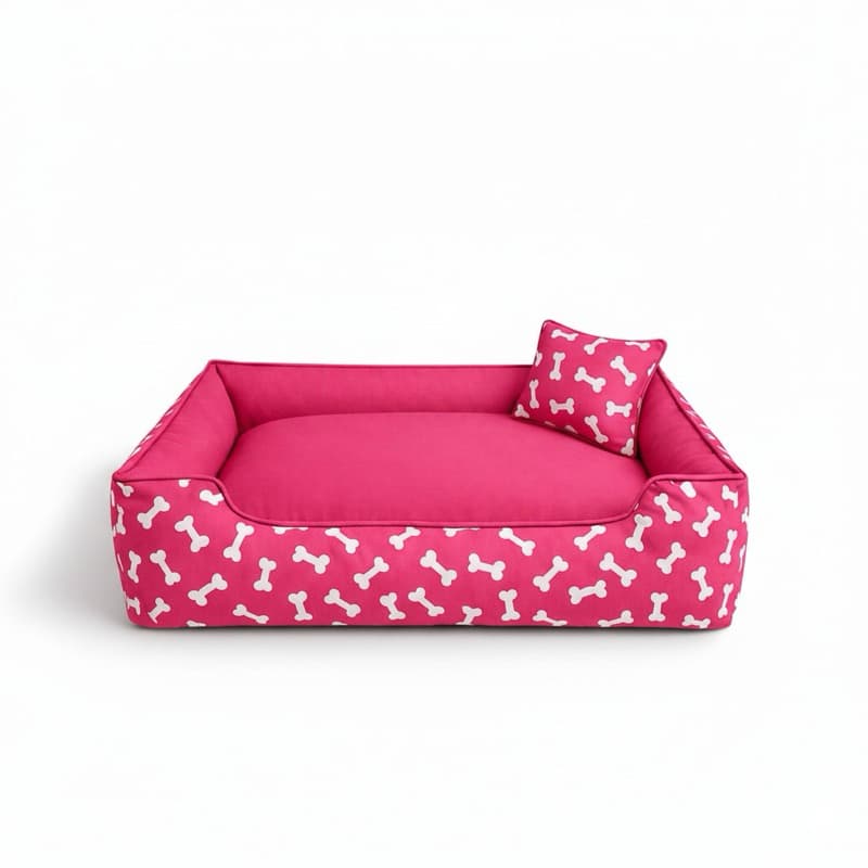 Cama Caminha Pet Enchimento Siliconado e Zíper Removível Cão Gato Grande, Medio, Pequeno