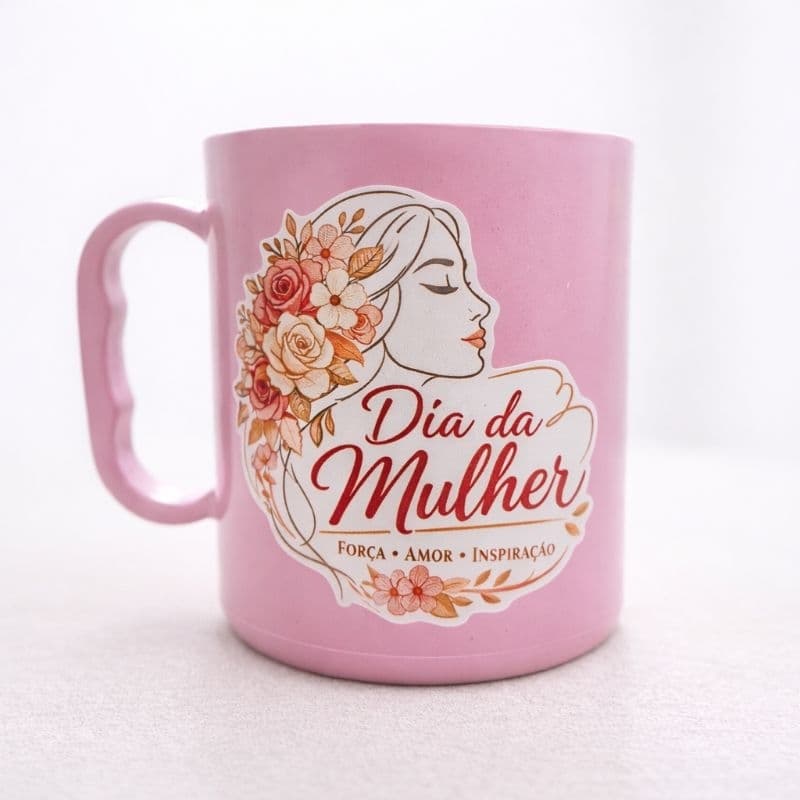 Kit de 5 a 40 Canecas Personalizadas adesivadas dia da mulher, lembrancinhas, presentes,mulher