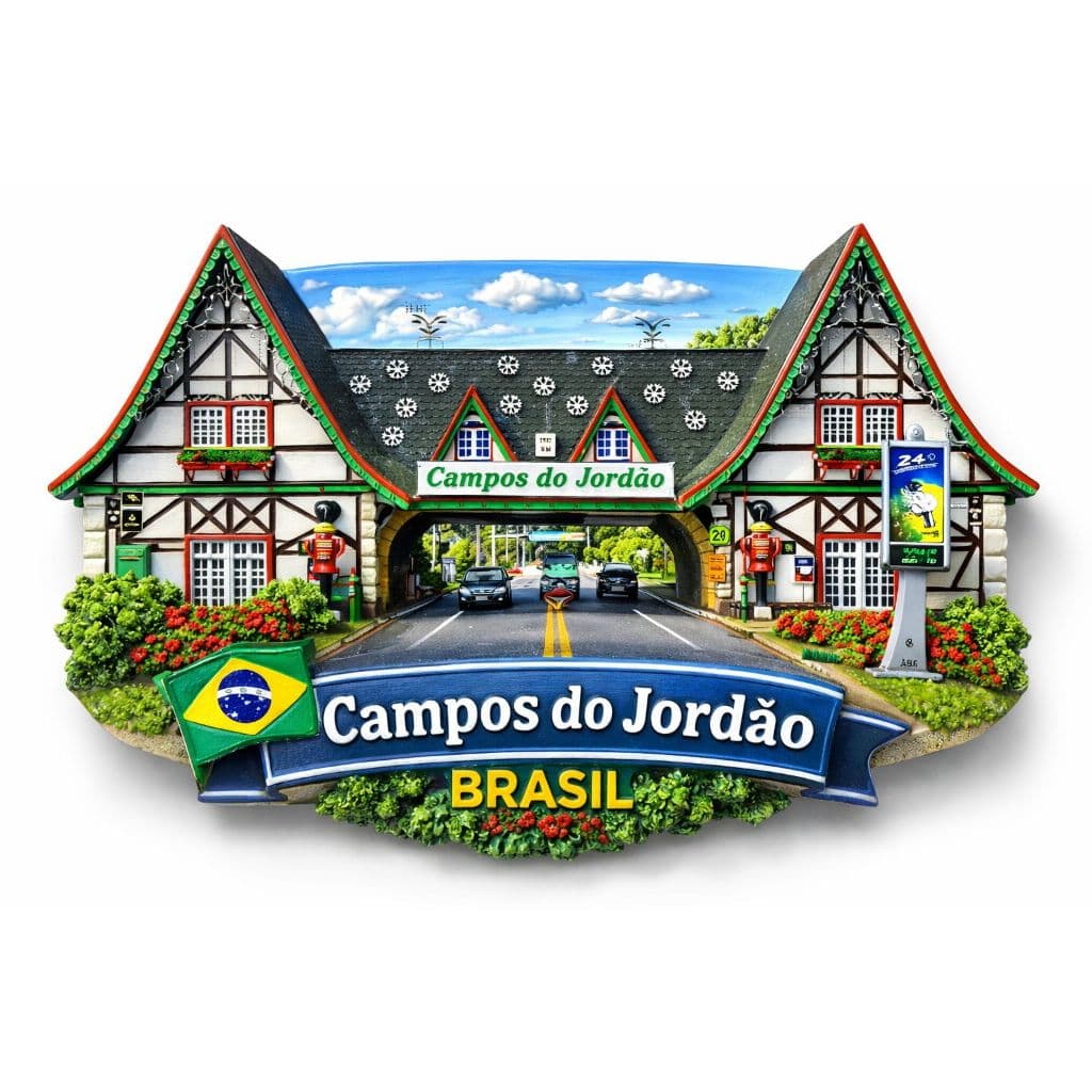 "DESCONTO ESPECIAL NO CHAT" - Ímãs Decorativo Campos do Jordão – Brasil - Fabricado com MDF