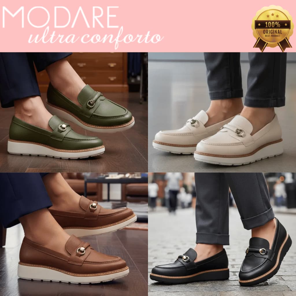 Sapatilha Mocassim Modare Feminino 7400103 Ultraconforto Ortopédico Original