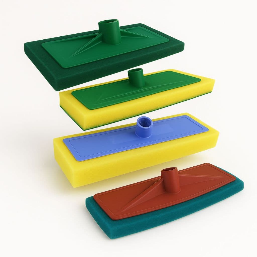 Kit Lava Azulejo Passa Cera Esfregão Pesado Limpa Vidro Limpeza Piso Banheiro Cozinha com Refil