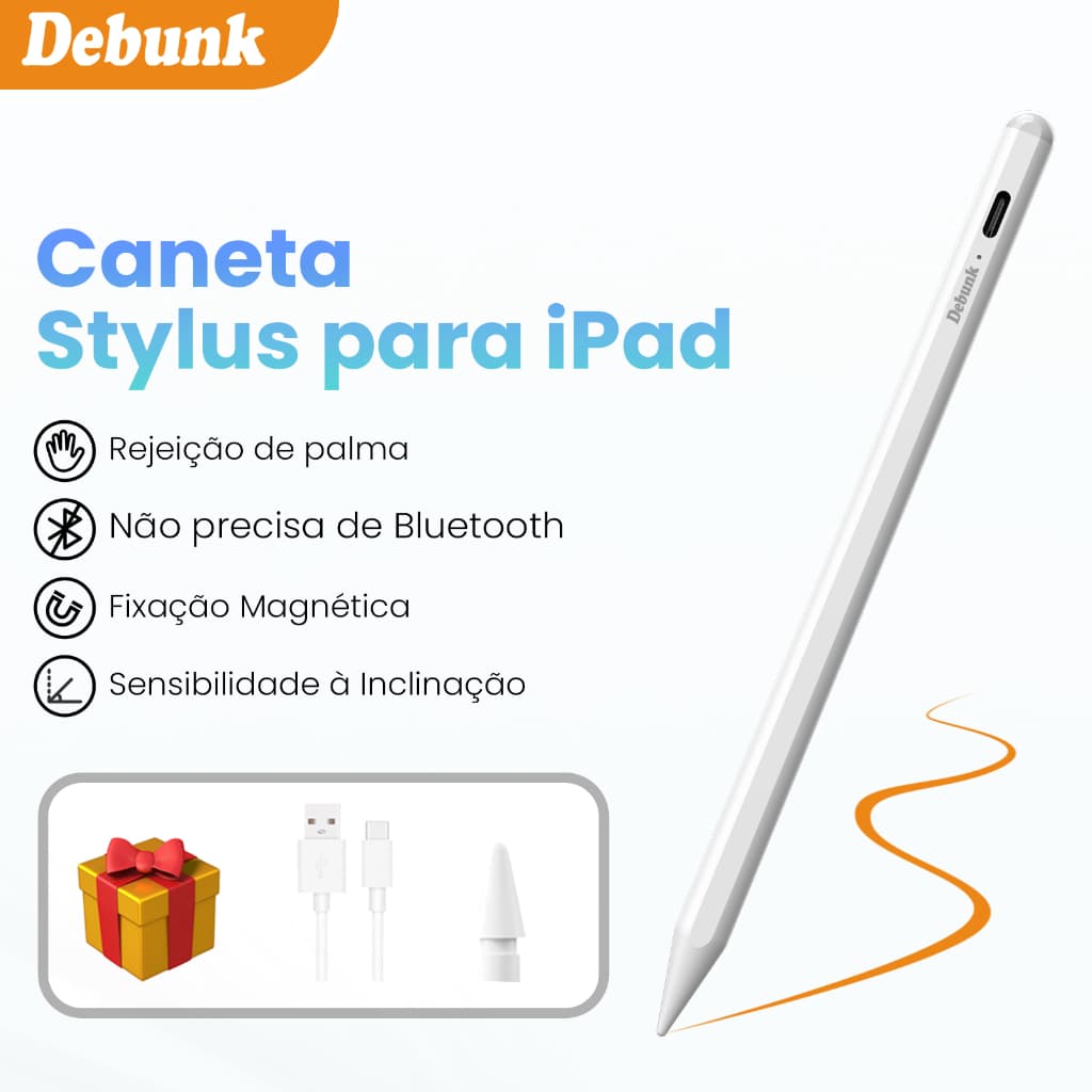 Debunk 10ª Geração possui específico Anti-toque acidental e Compatível com iPads de 2018 a 2025