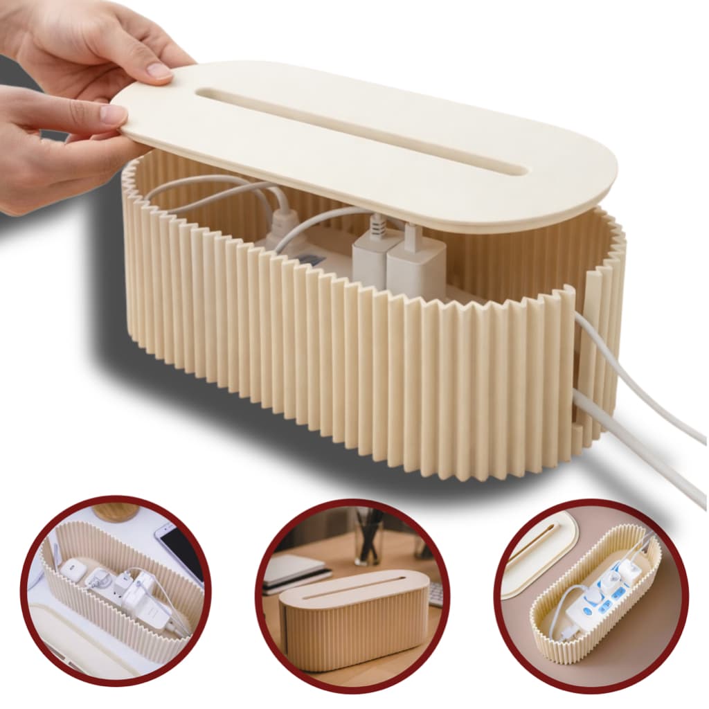 Caixa Organizadora De Fios Porta Cabos Mesa Tomadas Fontes