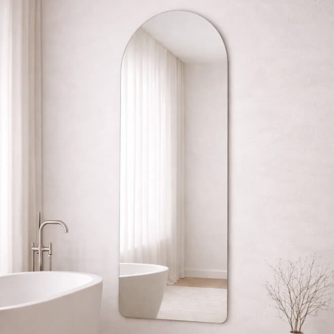 Espelho MADRI 50x120cm Oval de Parede Decorativo Luxo Moderno