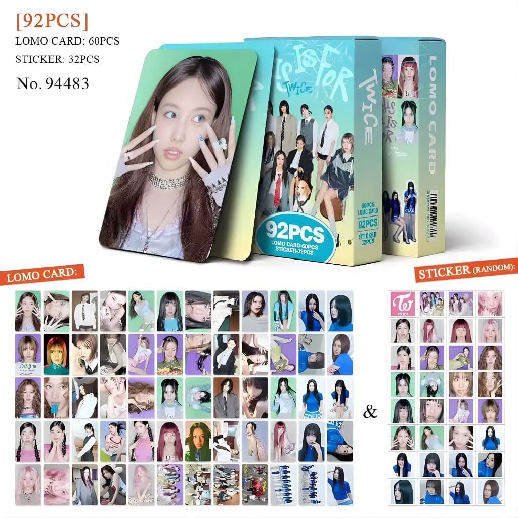 K-POP 60 pcs/ Photocard+ 32 adesivos TWICE Pronto para Ser Cartão LOMO de Coleção