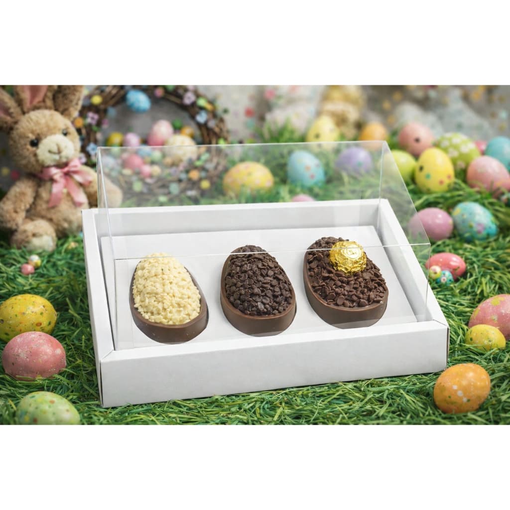5~20 Caixas Mini Trio para Ovo de Colher Gourmet 50g BWB Páscoa