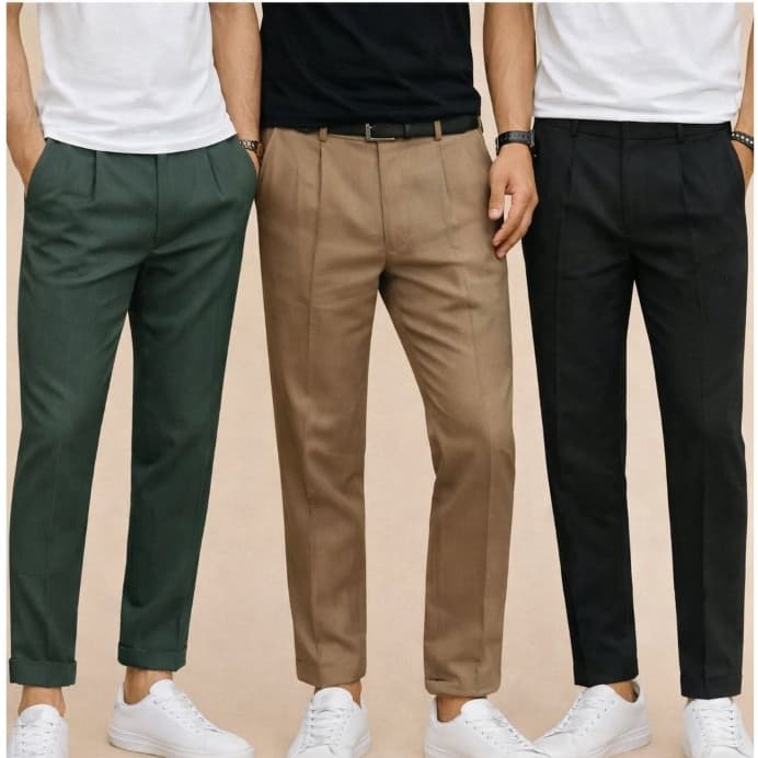 Kit 2 Calça Social Masculina Reta Tradicional Esporte Fino Trabalho Escritorio Oxfordine 36 ao 48