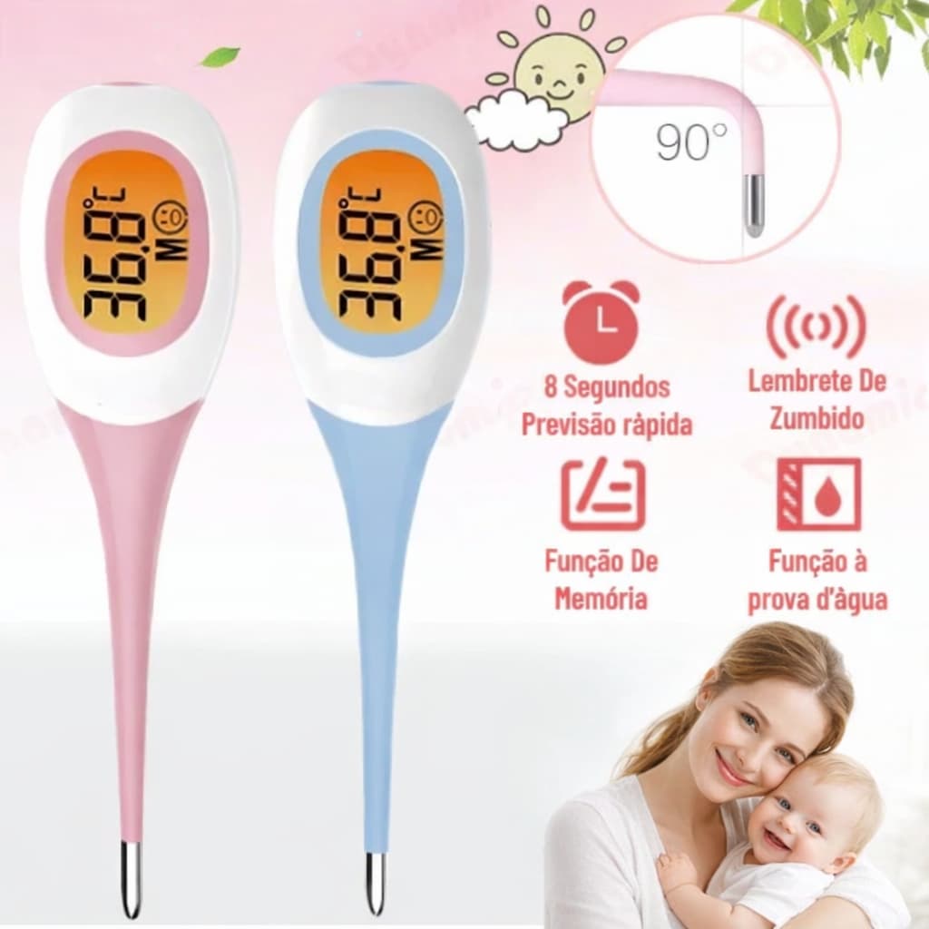 TERMÔMETRO DIGITAL RÁPIDO DE BEBÊ 8S INFANTIL MEDIR TEMPERATURA 8 SEGUNDOS MEDIDOR FEBRE RAPIDO