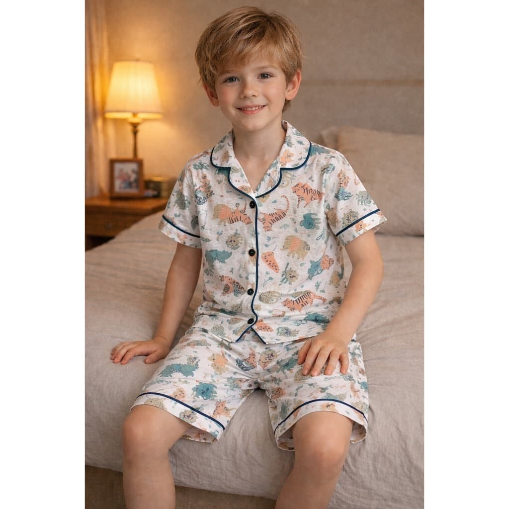 Pijama de menino Americano com botões