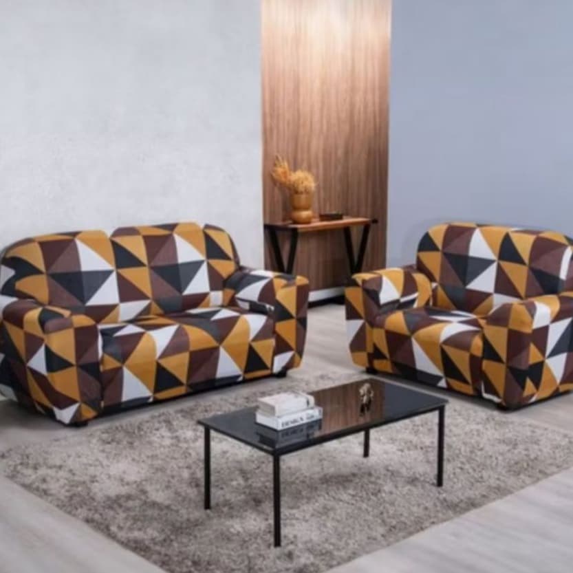 Capa de sofá Coladinha estampada 3 e 2 lugares