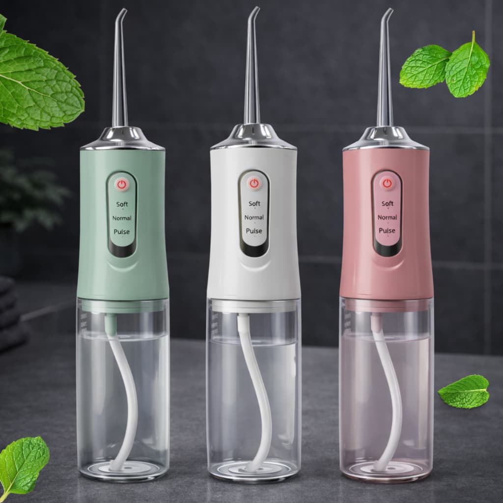 Irrigador Dental Portátil Recarregável Jato D'Água Limpeza Profunda Higiene Oral Bocal Gengiva