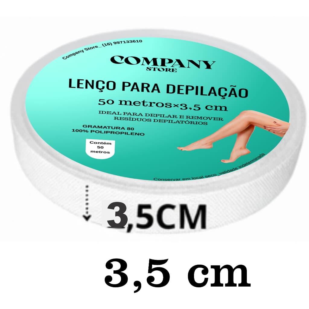 Tnt para depilaça, sombracelha e buço 3,5cm 50 metro gramatura 80%, papel para depilaçao, lenço de depílaçao.