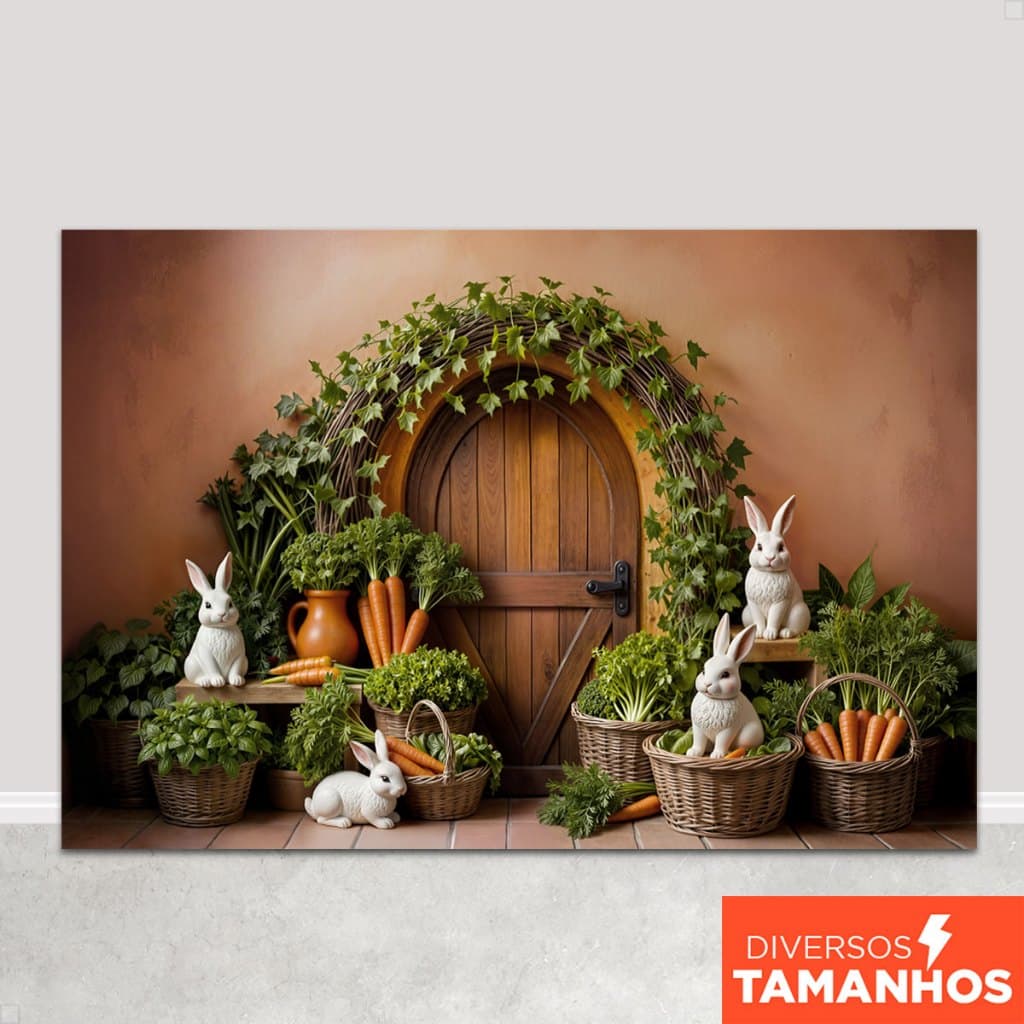 Fundo Fotográfico Em Tecido Páscoa Cenário para Foto Painel Sublimado