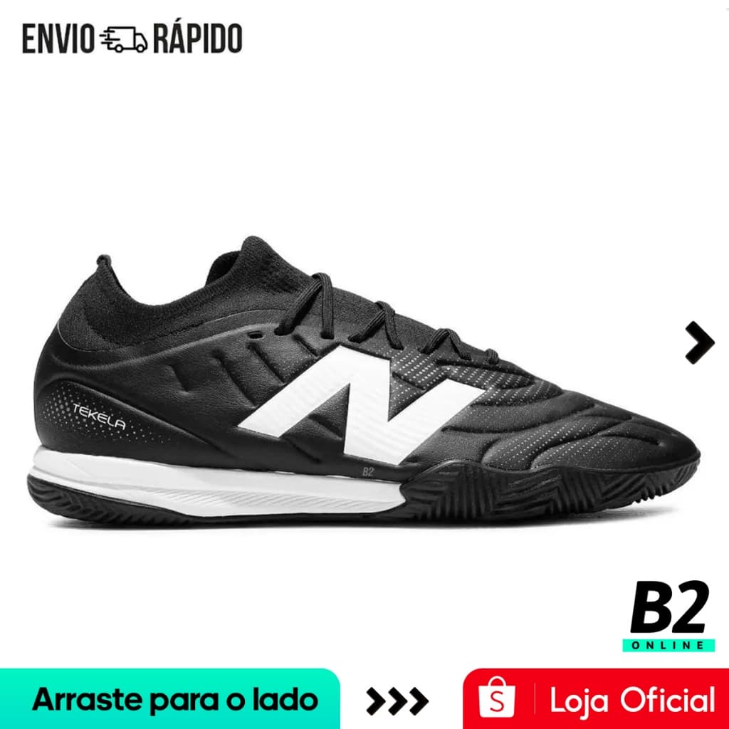 Chuteira Futsal New Balance Tekela Team Low Laced V5 Unissex Original com Nota Fiscal e Garantia