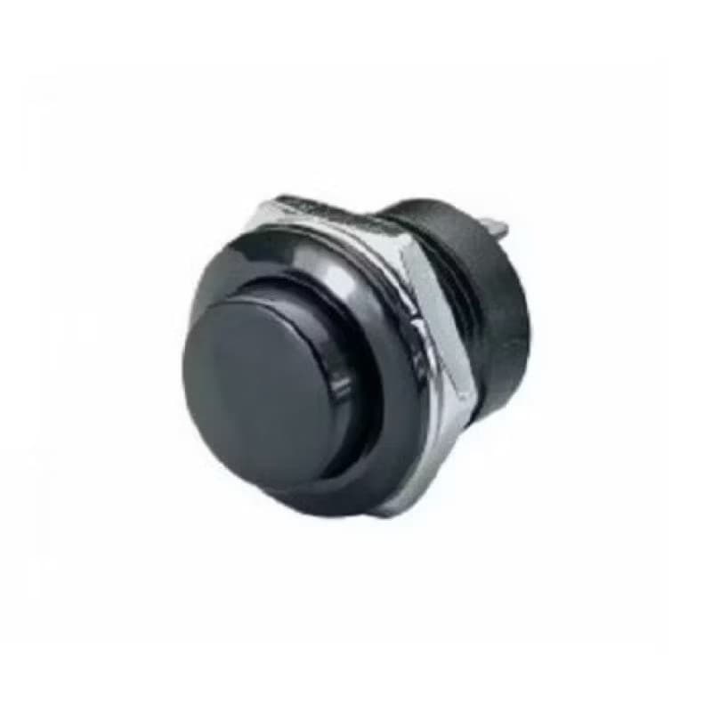 2 - CHAVE PUSH BOTTON R13-507 PULSANTE ( PRETA )