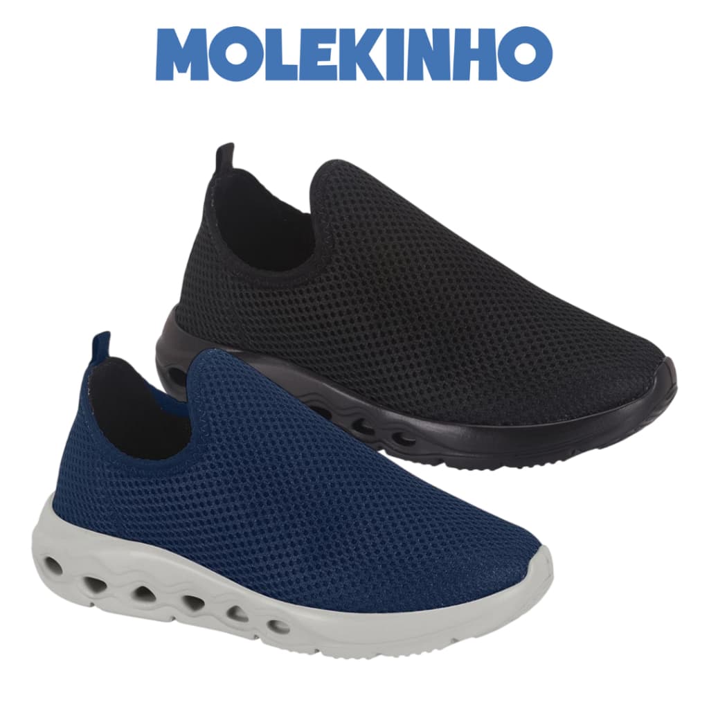 Tênis Infantil Menino Molekinho Slip On Respirável