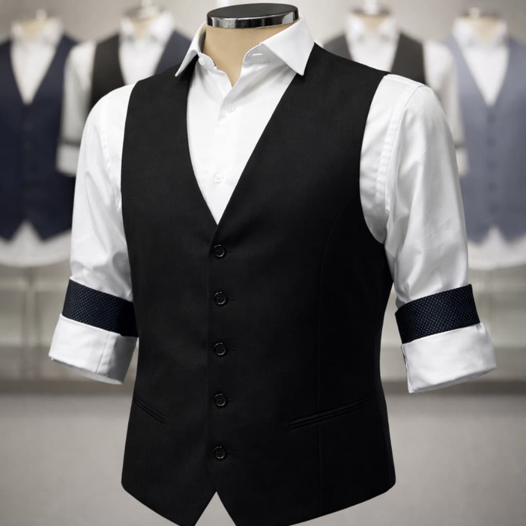 COLETE SOCIAL MASCULINO SLIM REGULÁVEL