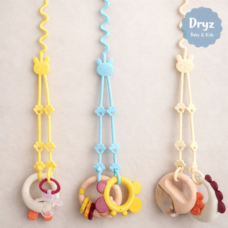 Alça Silicone Dupla Antiqueda Dryz – Chupeta, Copo, Brinquedo, Mamadeira